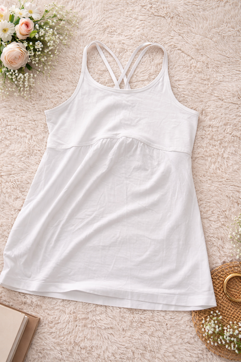 Soma Sport White Strappy Yoga Tank – Size Medium