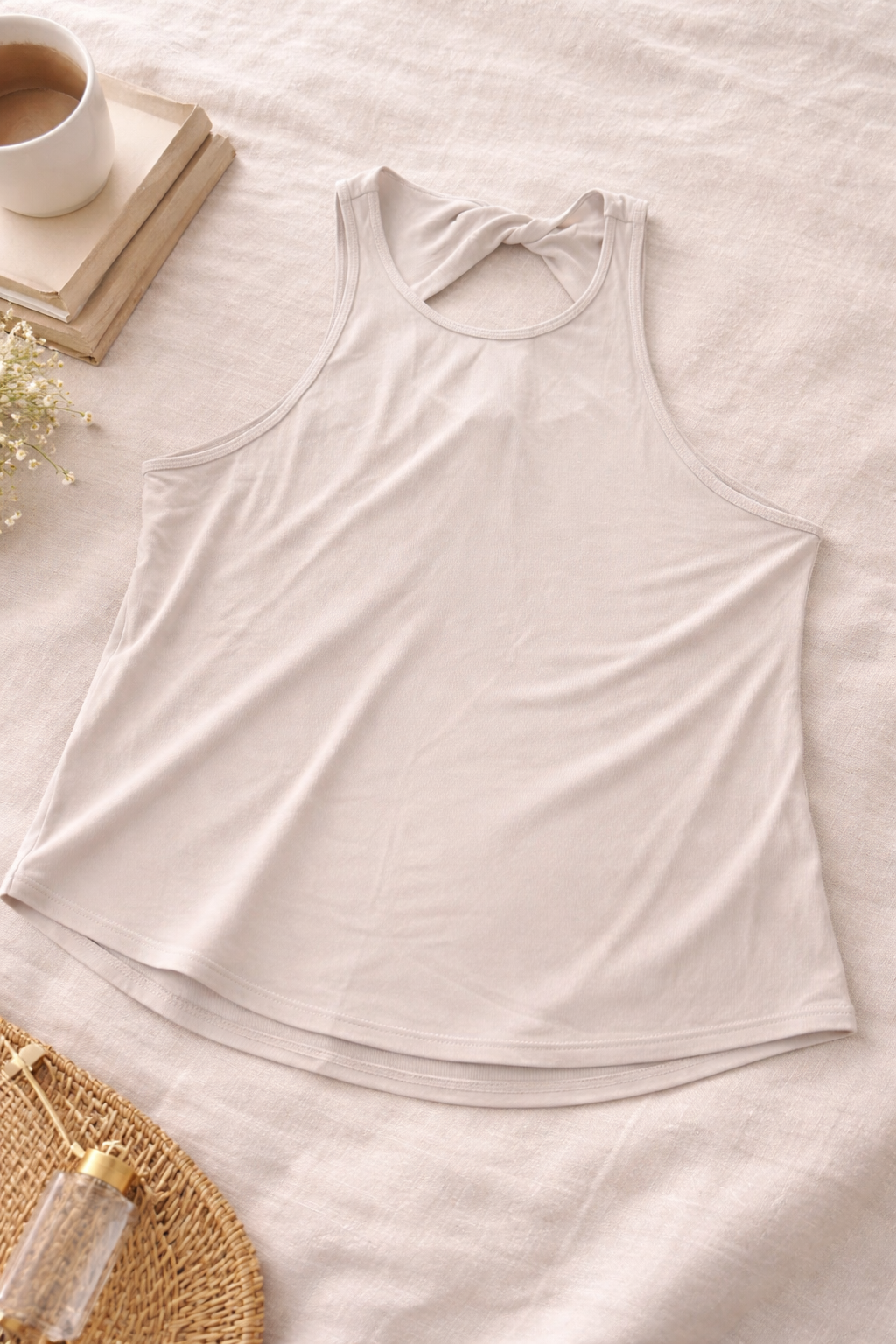Avia Ribbed Beige Tank Top – Size Large (12–14)