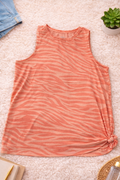 Old Navy Active Coral Zebra Print Tank – Size Large