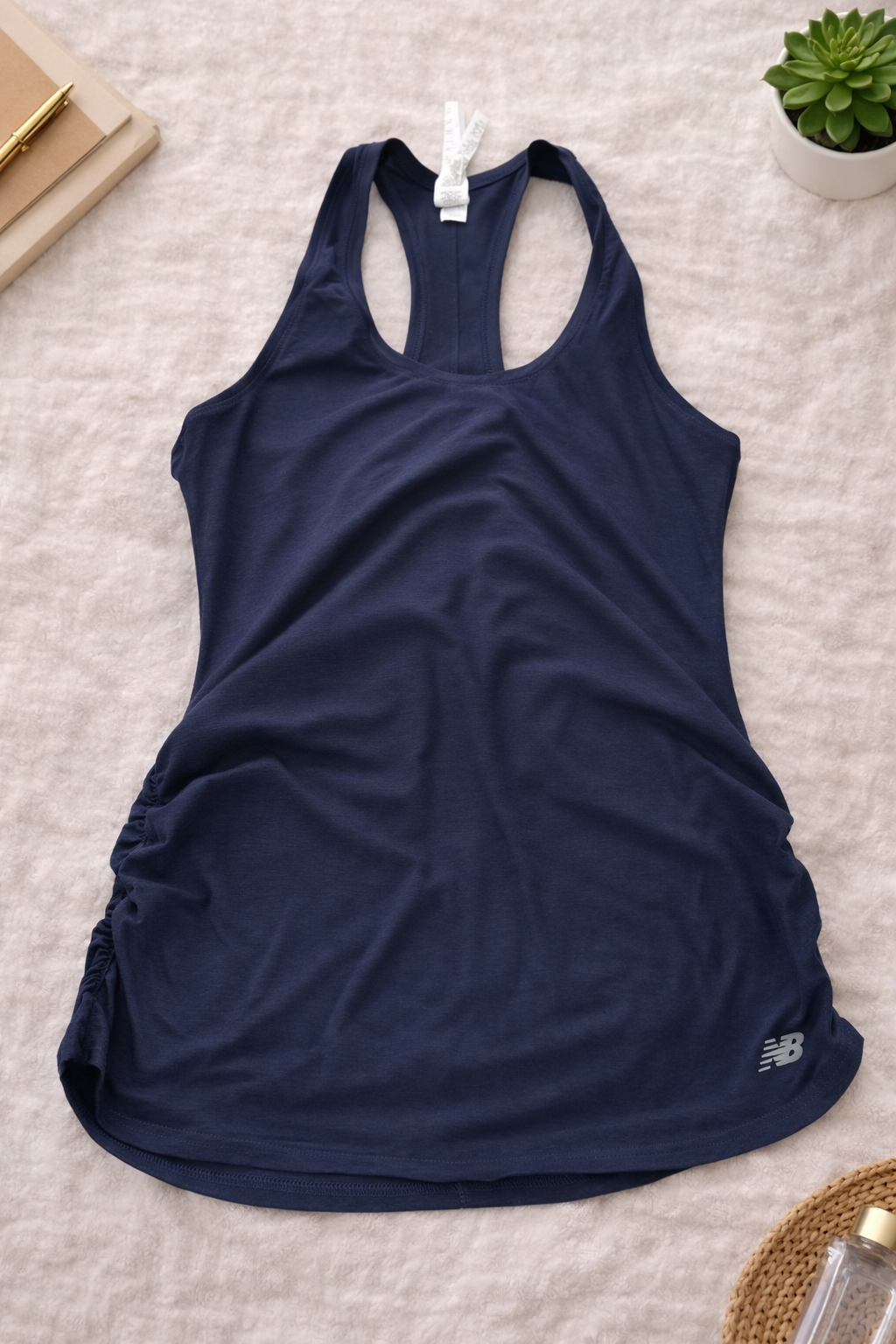 New Balance Navy Racerback Performance Tank – Size Medium