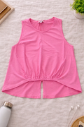 Joy Lab Pink Cinched Waist Sleeveless Tank – Size Large