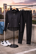 Joseph Ribkoff Black Mesh Detail Athleisure Jogger Set Pants – Size 8