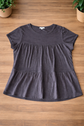 Time and Tru Tiered Babydoll Top | Size XL (16–18) | Flowy Casual Tee