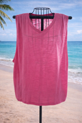 JOY LAB Pink Semi-Sheer Sleeveless Tank – XL