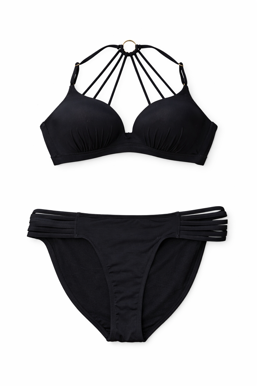 Athleta Black Strappy Bikini Set – Size Medium – Sporty Chic Swim