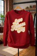 Love Kansas City Graphic Sweatshirt – Red Crewneck – Cozy Casual – Size Large