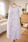 A New Day Lavender Tie-Dye Tank Dress – Casual Midi Summer Dress – Size Large