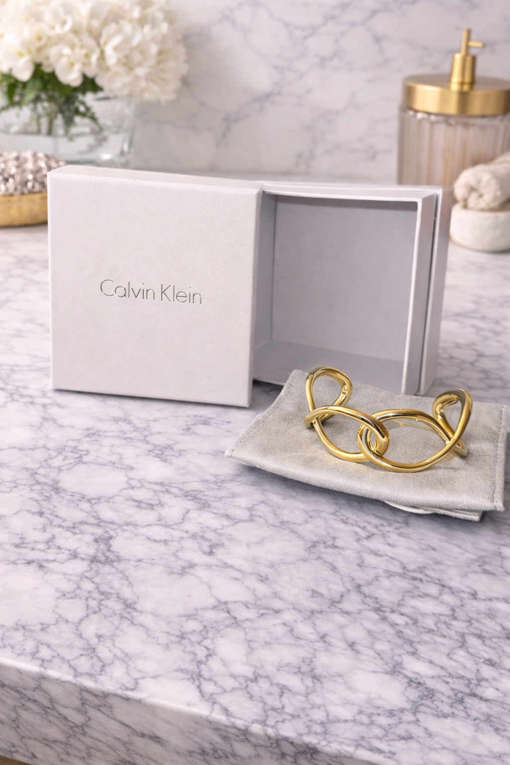 Calvin Klein Gold Link Bracelet – Minimalist Statement Cuff