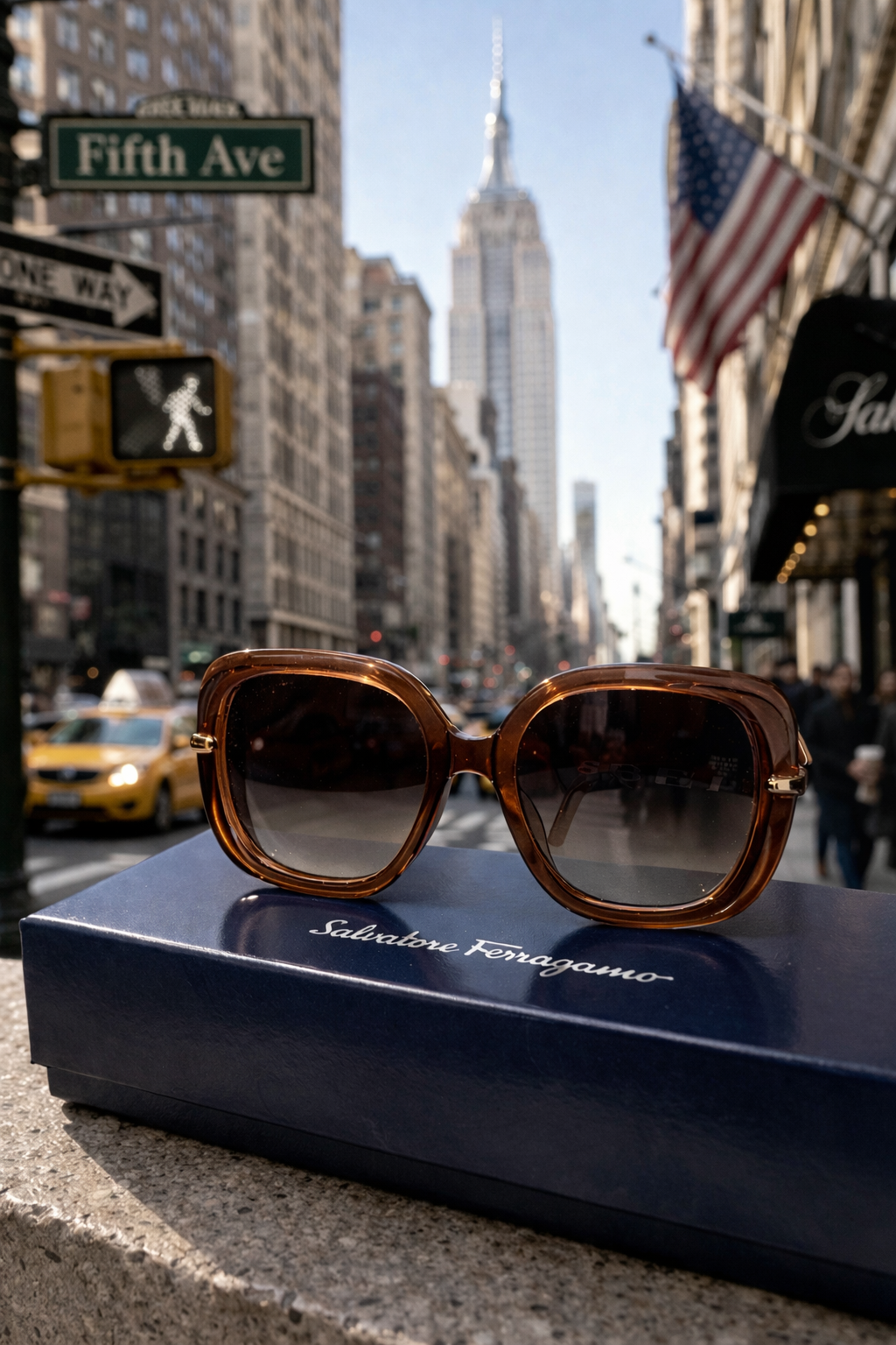 Salvatore Ferragamo Oversized Square Sunglasses