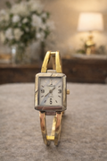 Vintage Carriage Two-Tone Bracelet Watch – Classic Rectangular Face