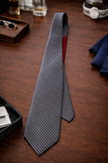 Tommy Hilfiger Gray Micro Check Tie – Classic Designer Style