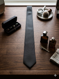 Classic Black Micro-Dot Tie – Timeless Minimal Style