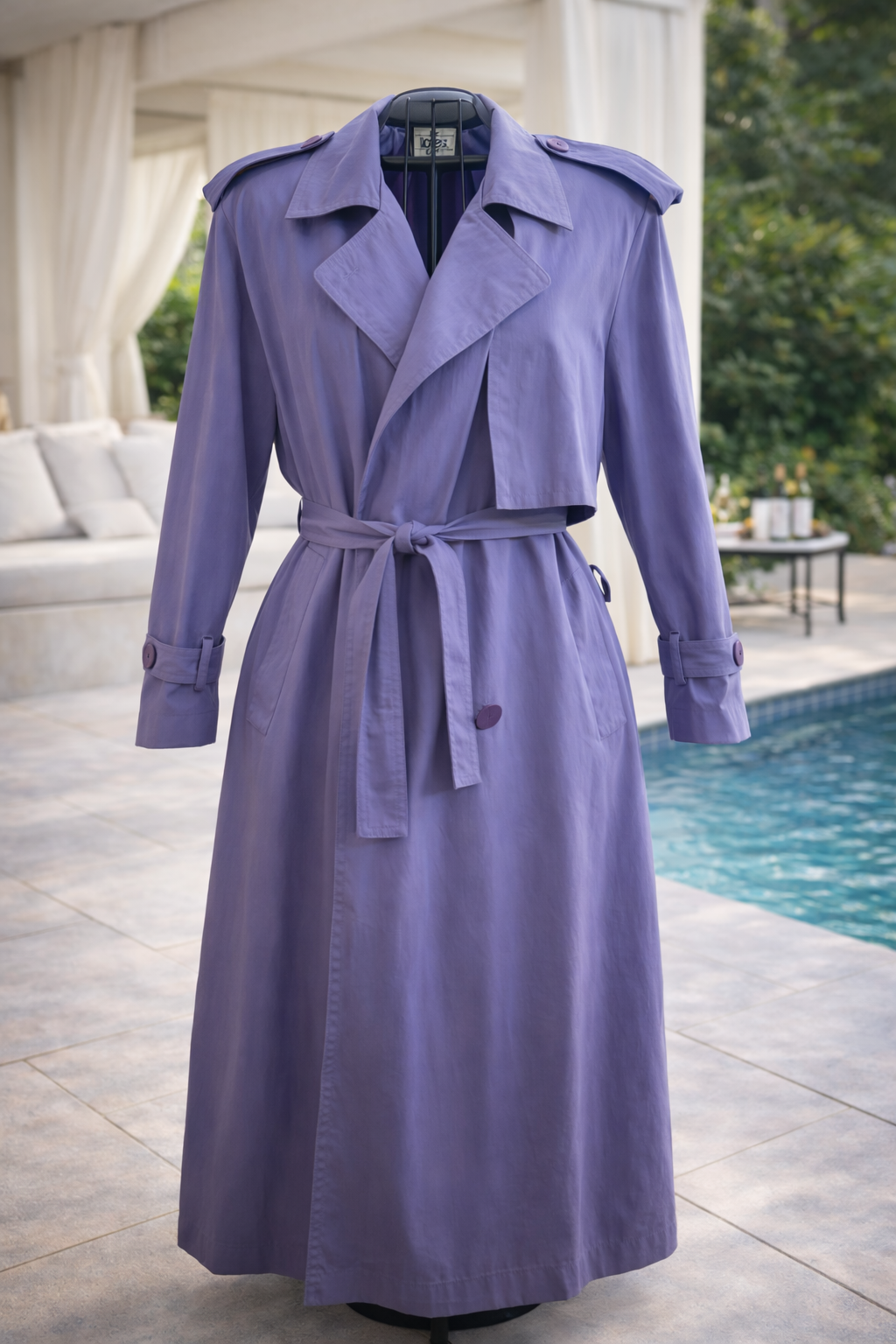 Totes Lavender Trench Coat – Size 16 | Lightweight Vintage Chic