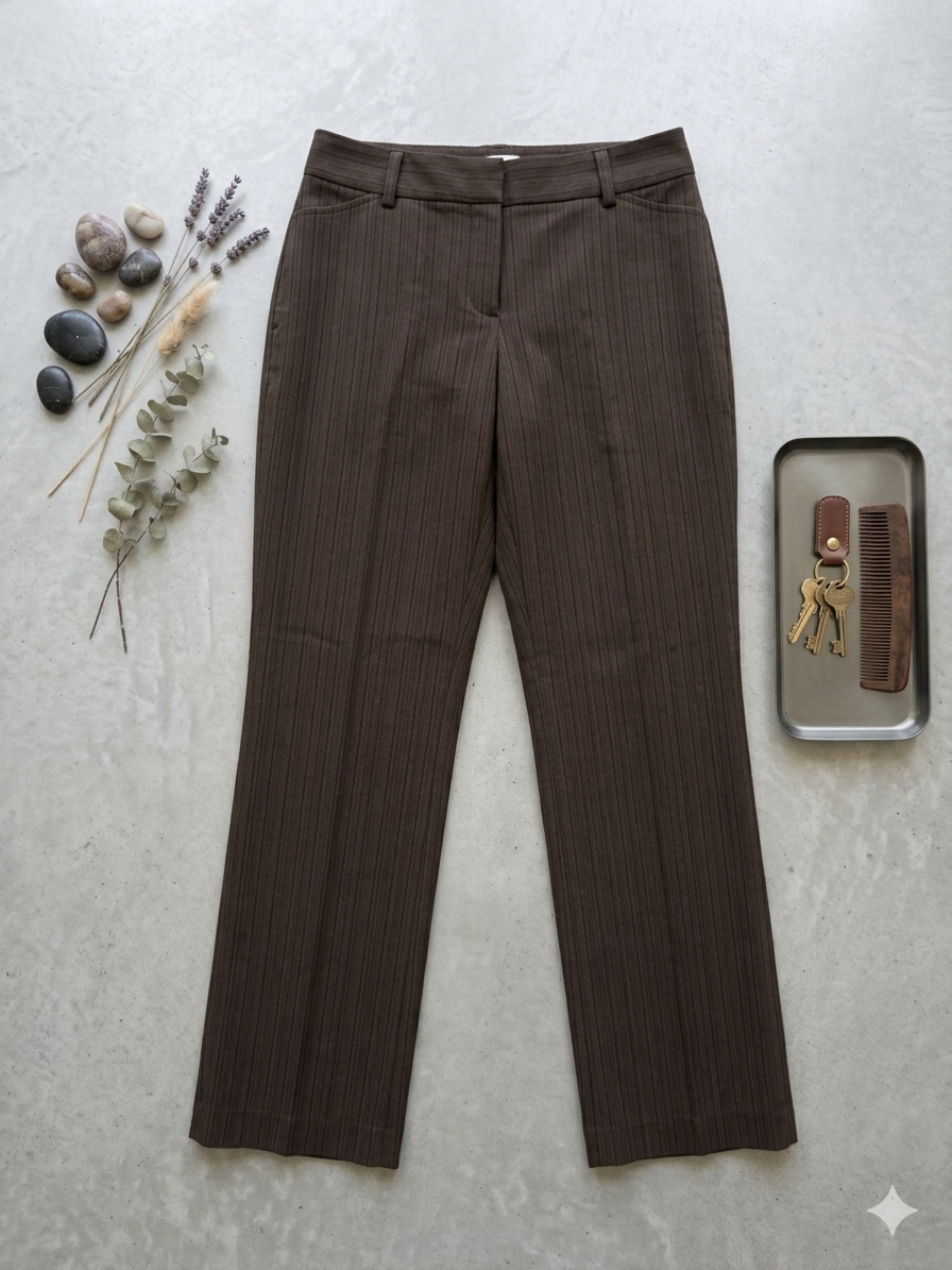 Studio 1940 Brown Pinstripe Dress Pants – Size 14