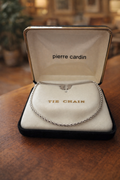 Pierre Cardin Silver Tie Chain – Classic Vintage Formal Accessory