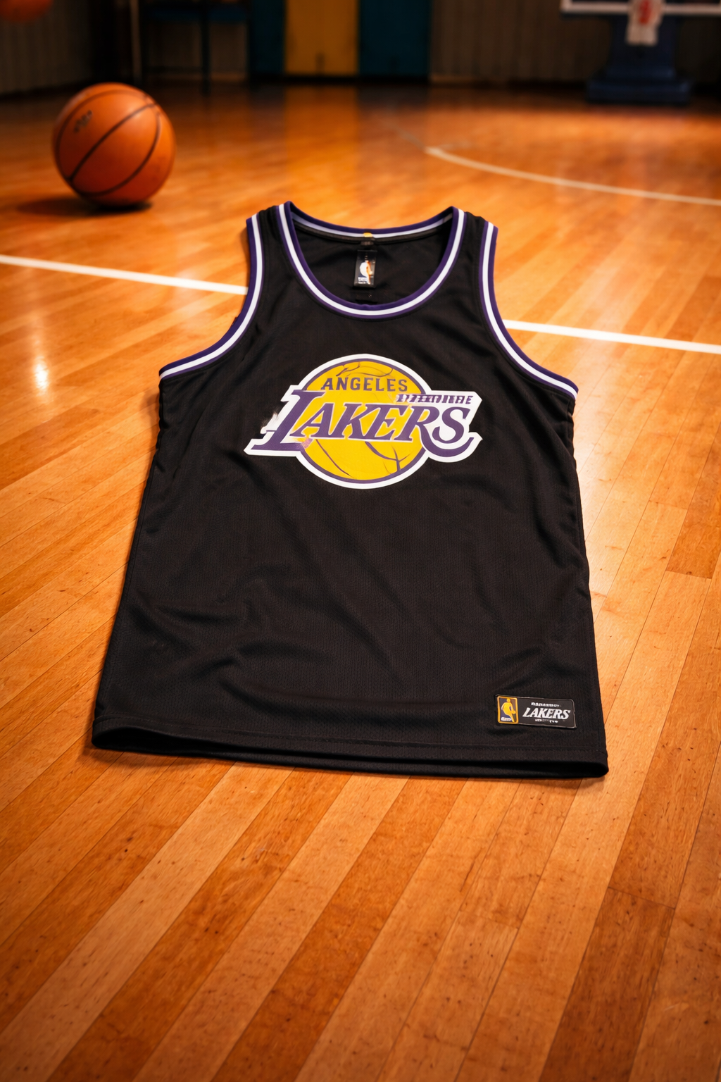 Los Angeles Lakers Black Jersey Tank (Size L) – NBA Licensed