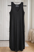 Eddie Bauer Black Sleeveless Maxi Dress (XS) – Eyelet Trim