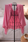 Eddie Bauer Pink Daisy Travel Wrap – Lightweight One Size Cardigan