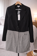 FTF Lab Blazer Romper Skort – Black & Houndstooth – Size 1 (Plus) – NWT