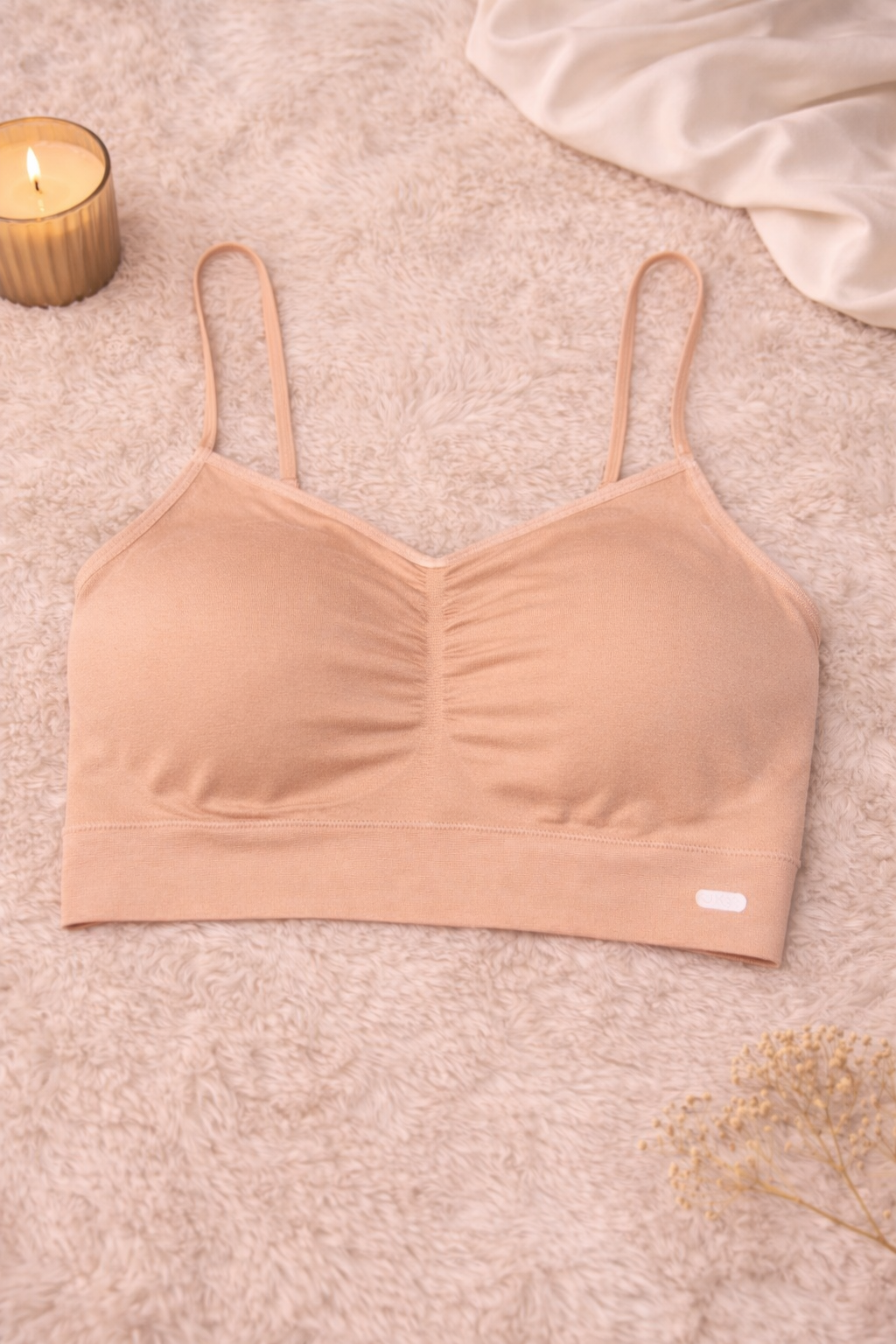 JKY Seamless Nude Lounge Bralette – Size XL