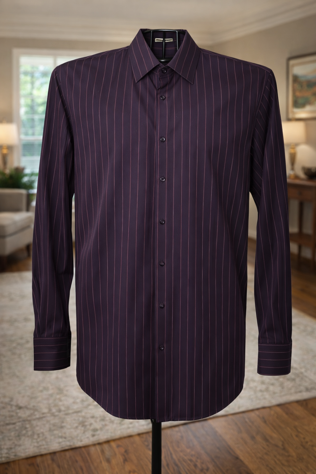 Calvin Klein Modern Fit Pinstripe Button-Up Shirt