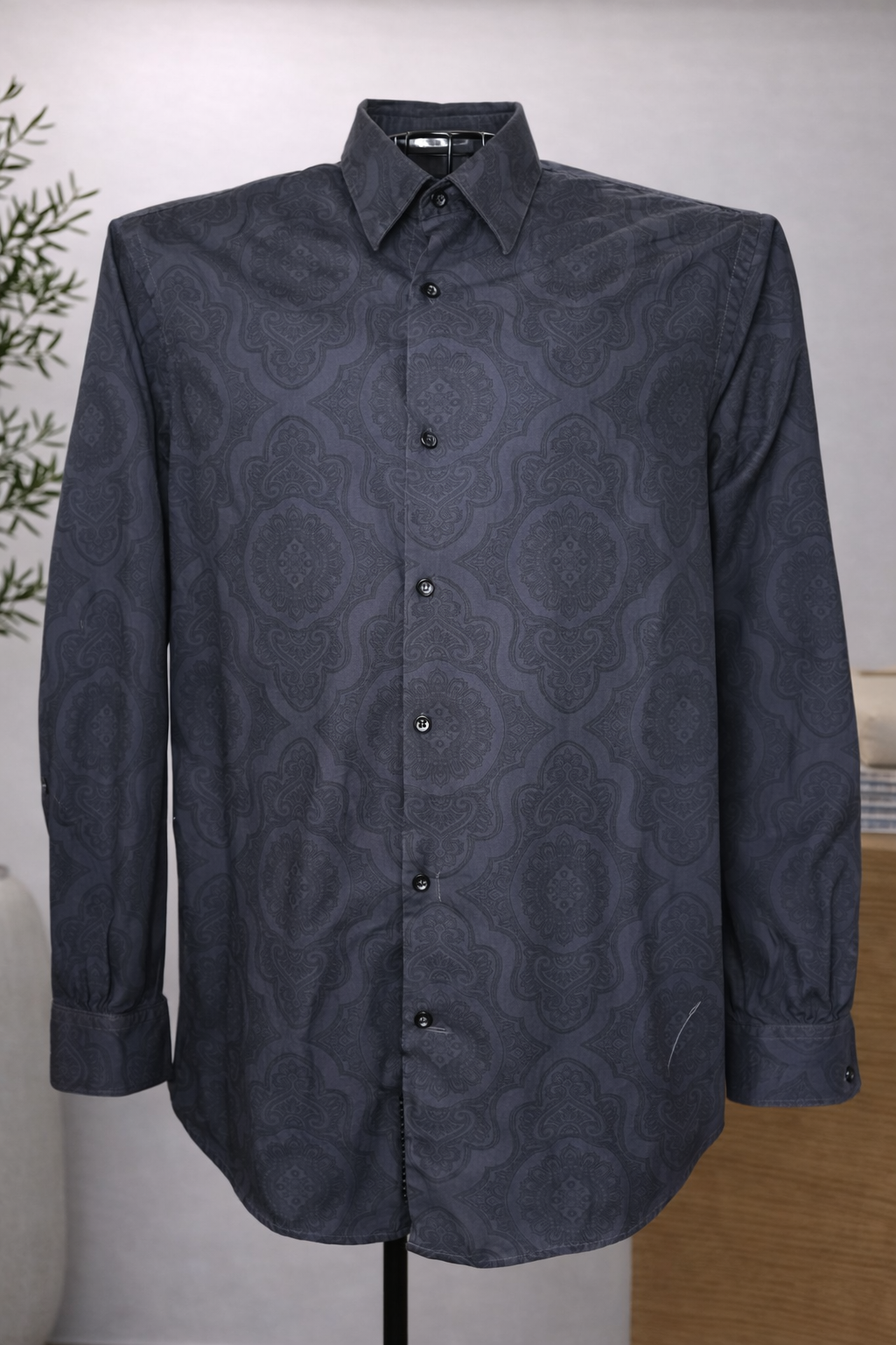 J. Ferrar Modern Fit Paisley Button-Up Shirt