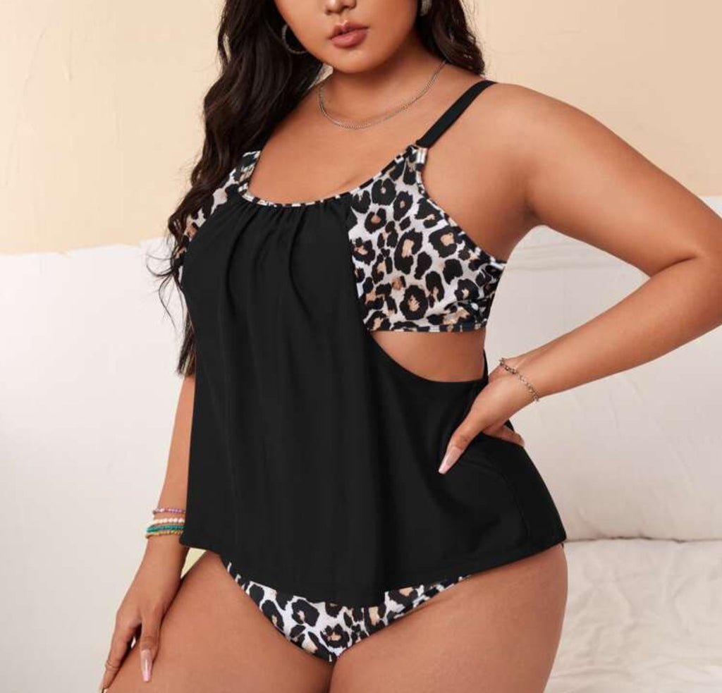 Leopard Print Tankini Set