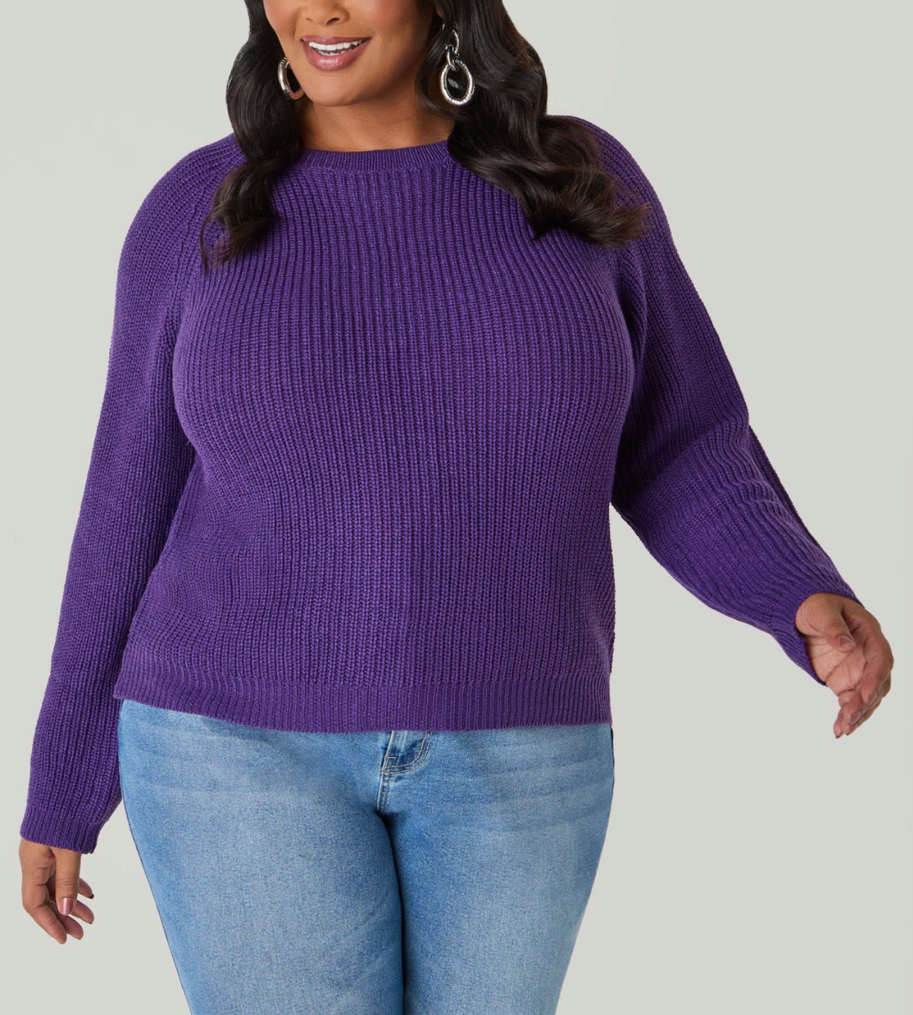 Ribbed Raglan Sweater