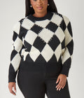 Embellished Checked Sweater