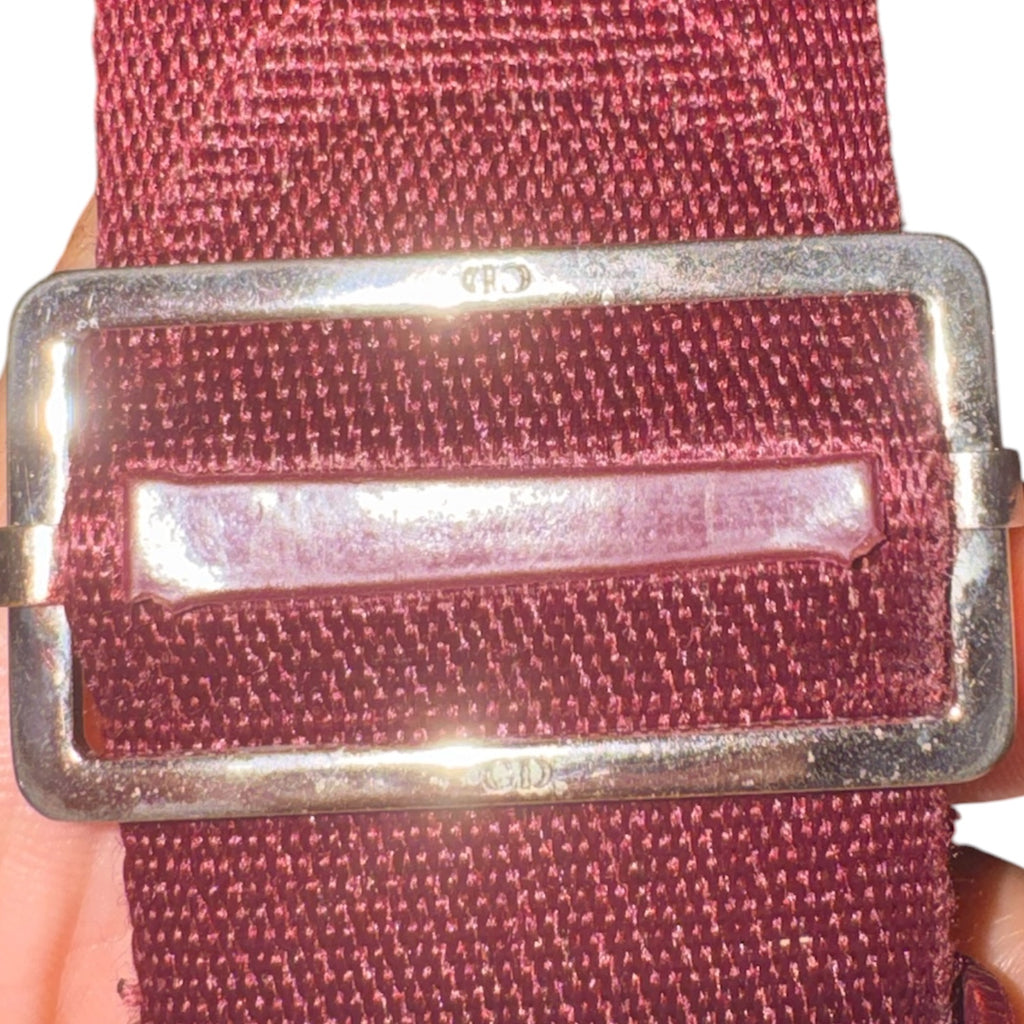 Christian Dior Burgundy Trotter Monogram Jacquard Crossbody Messenger Bag
