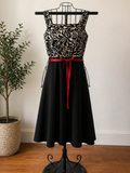 R&K Originals Petite Black & Cream Floral Dress