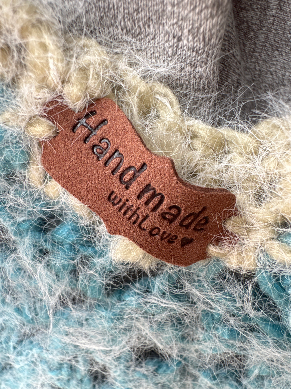 Handmade Blue/Green Ombre Crochet Hexi Cardigan