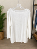 White Sheer Knit Swim Cover-Up