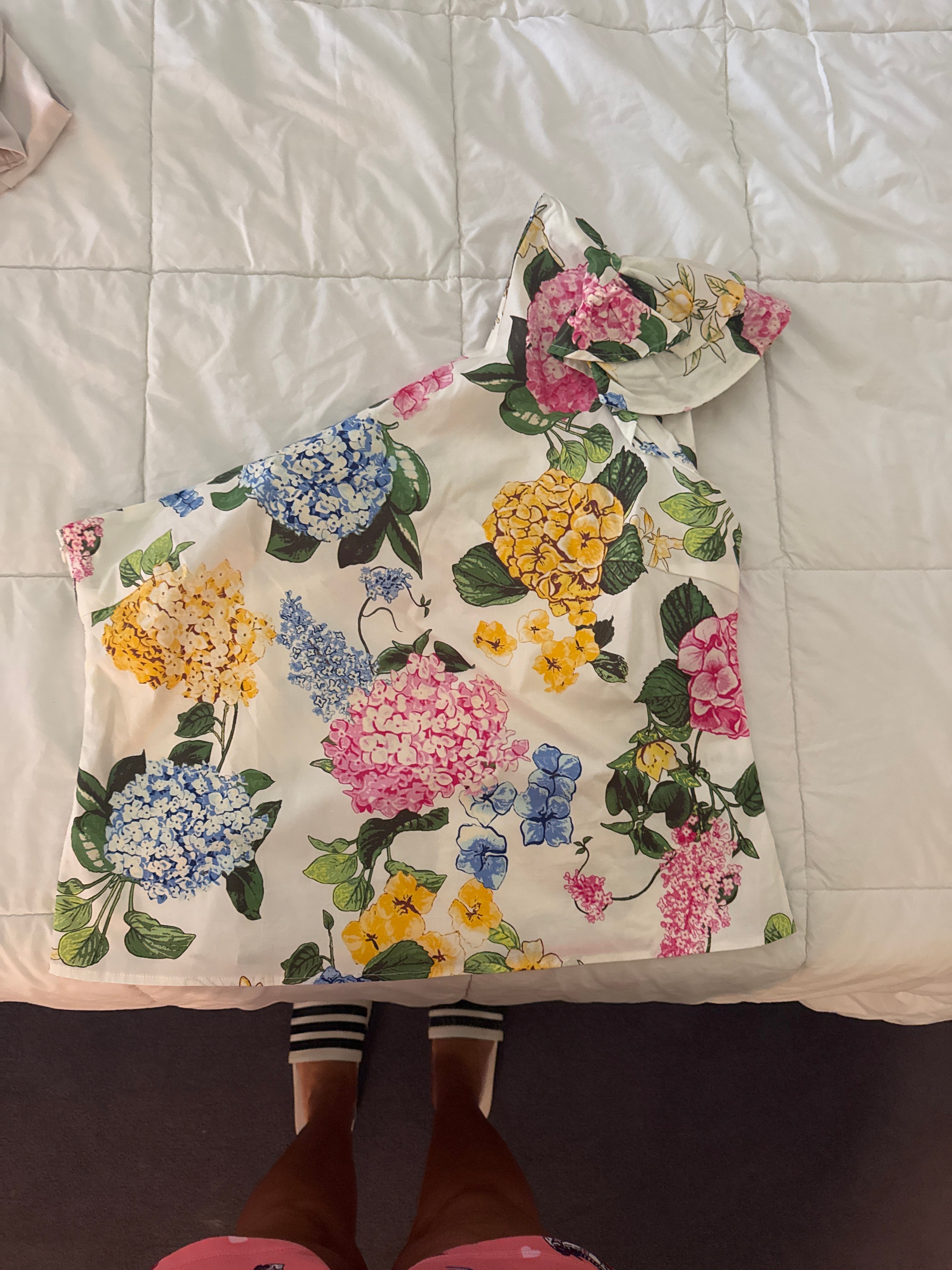 NY&C Floral One-Shoulder Top