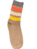 Retro Colorblock Ruffle Crew Socks