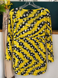 Nally & Millie Abstract Print Tunic Dress Yellow