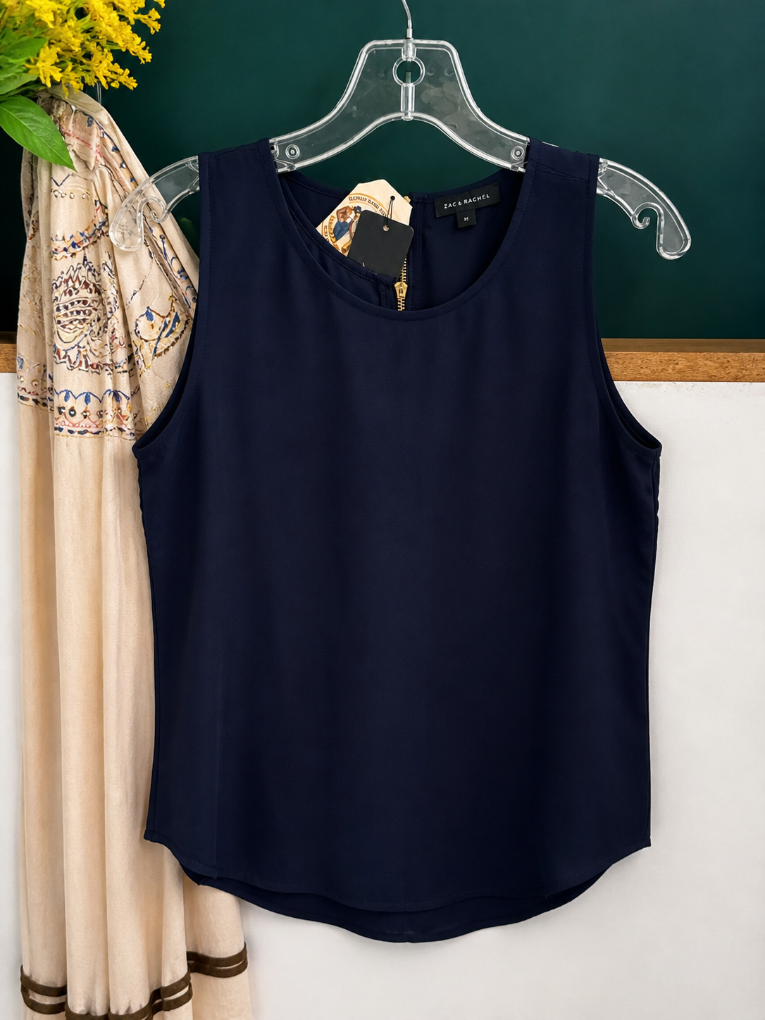 Ann Taylor Navy Sleeveless Blouse
