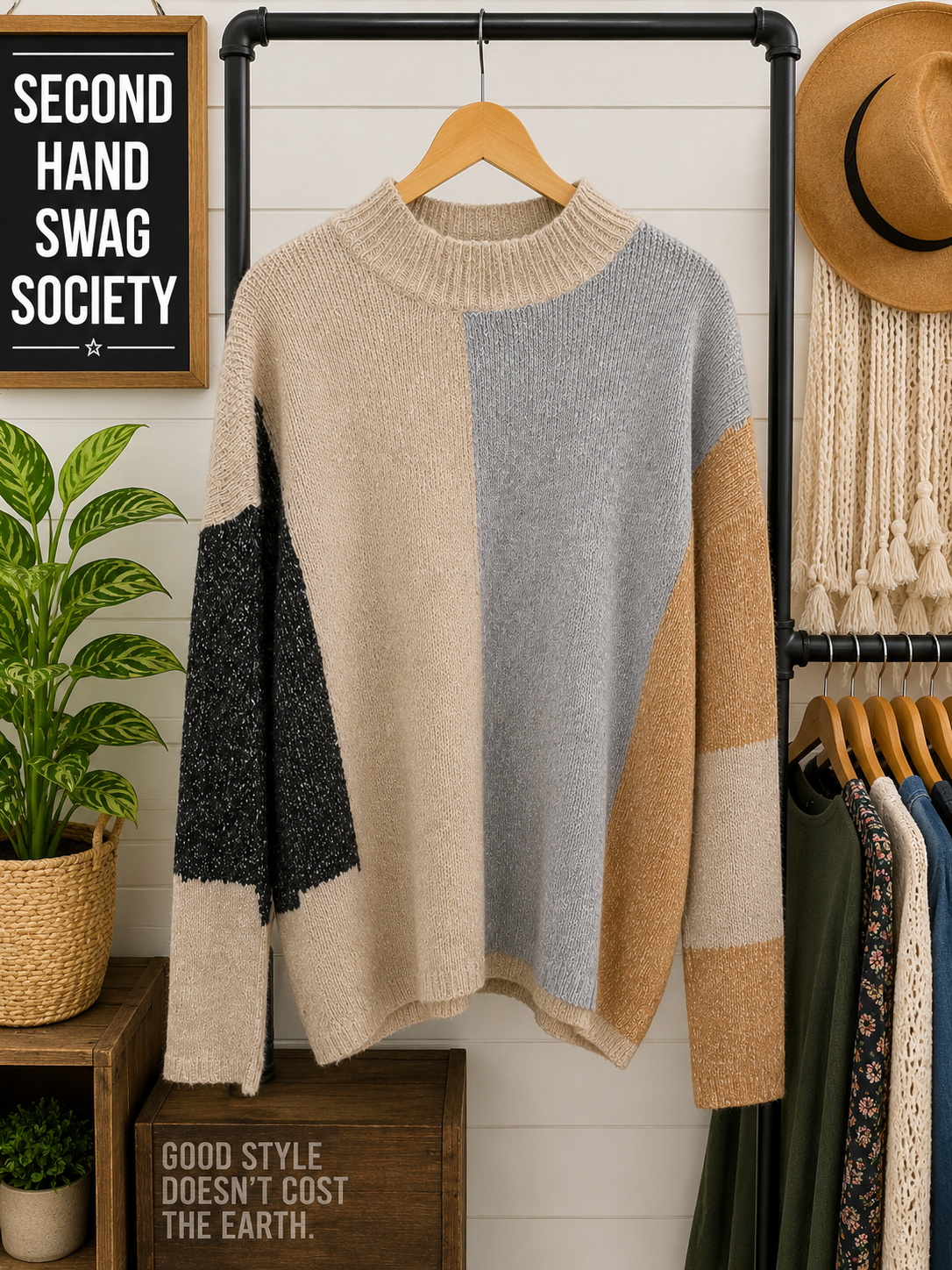 The Banyan Tree Colorblock Knit Sweater