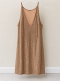 Gold Shimmer Sequin Slip Dress