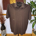 Van Heusen Dark Brown Checkered Polo Shirt