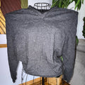 Women’s Gray V Neck Cropped Sweater