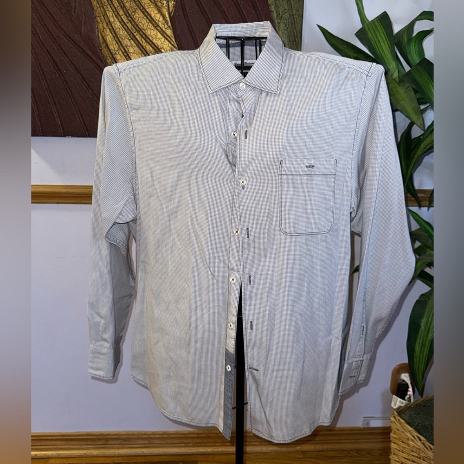 Tommy Bahama Light Gray Button Down Shirt