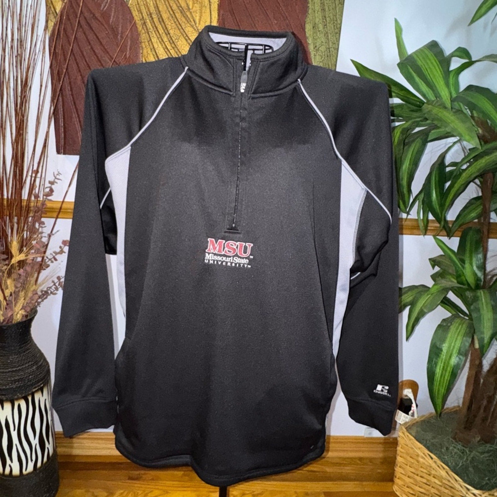 Russell Athletic MSU Missouri State University Dry-Power Quarter Zip Pull Over