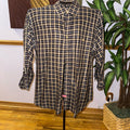 Robert Talbott Black and Tan Plaid Shirt