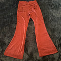 On Twelfth Rust Satin Flare Pants