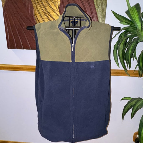 Brooks Brothers Olive and Navy Fleece Vest