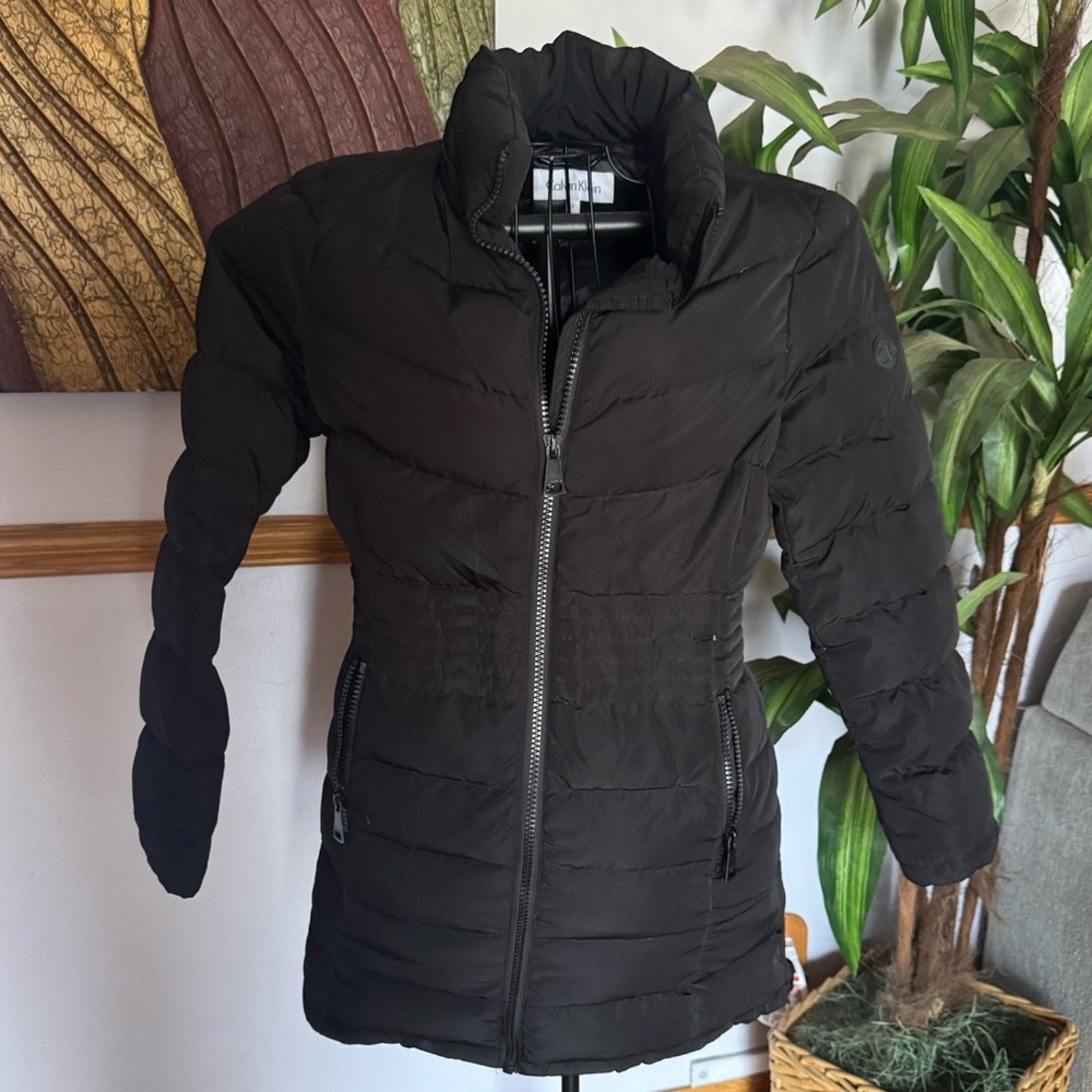 Calvin Klein Women's Elegant Black Puffer Coat