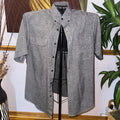 Roundtree & Yorke Charcoal Vented Button-Up Shirt
