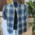Tommy Bahama Blue and White Plaid Shirt