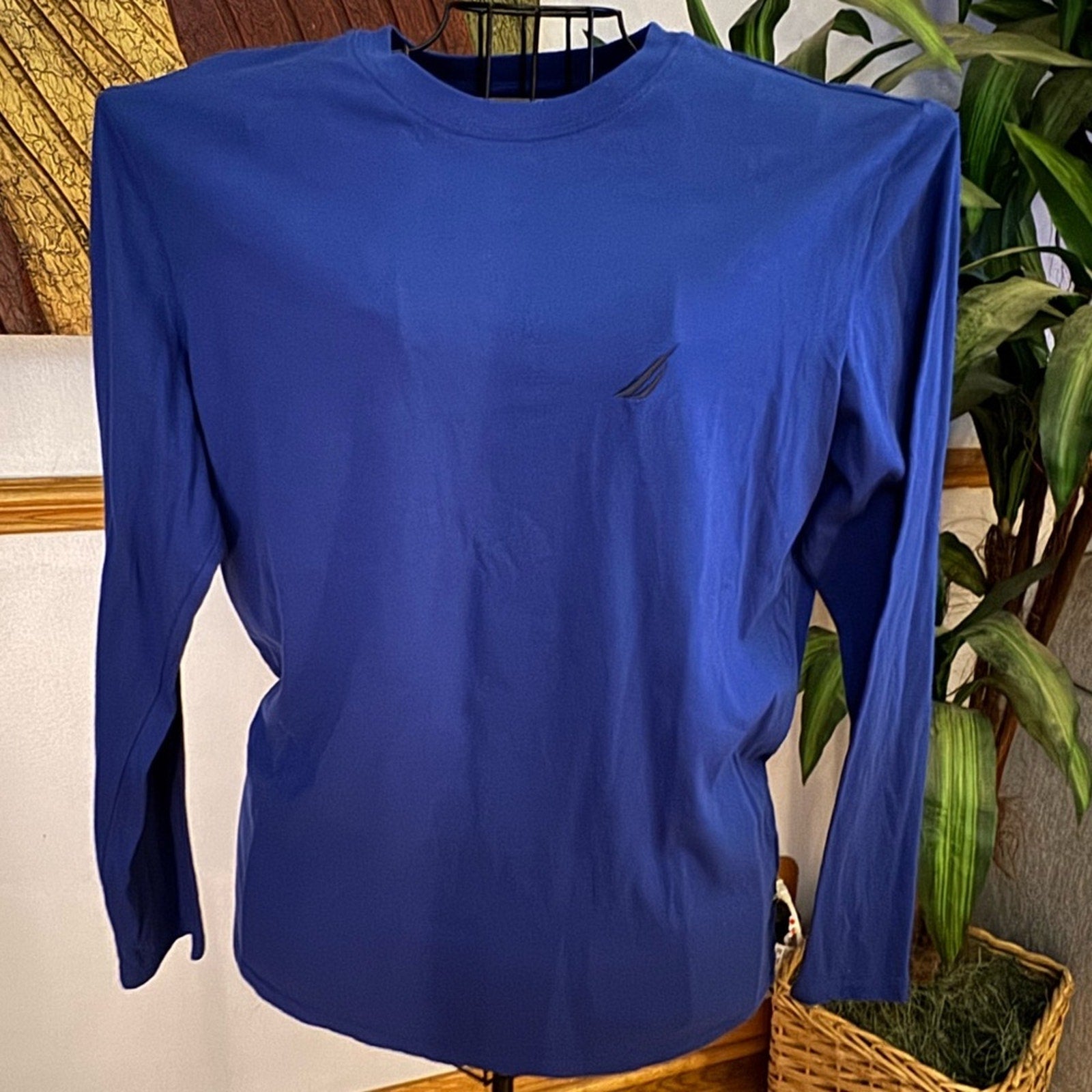 Nautica Men's Classic Blue Long Sleeve Tee